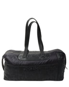 Nylon & Leather Cross Patch Duffel Bag