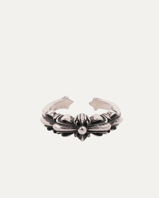 Mini Double Floral Cross Ring