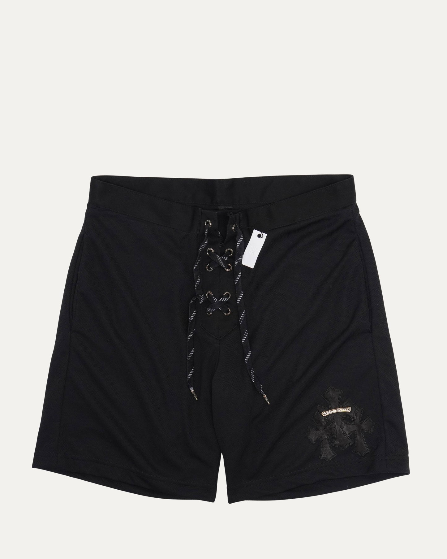 Cemetery Cross Patch Mesh Shorts