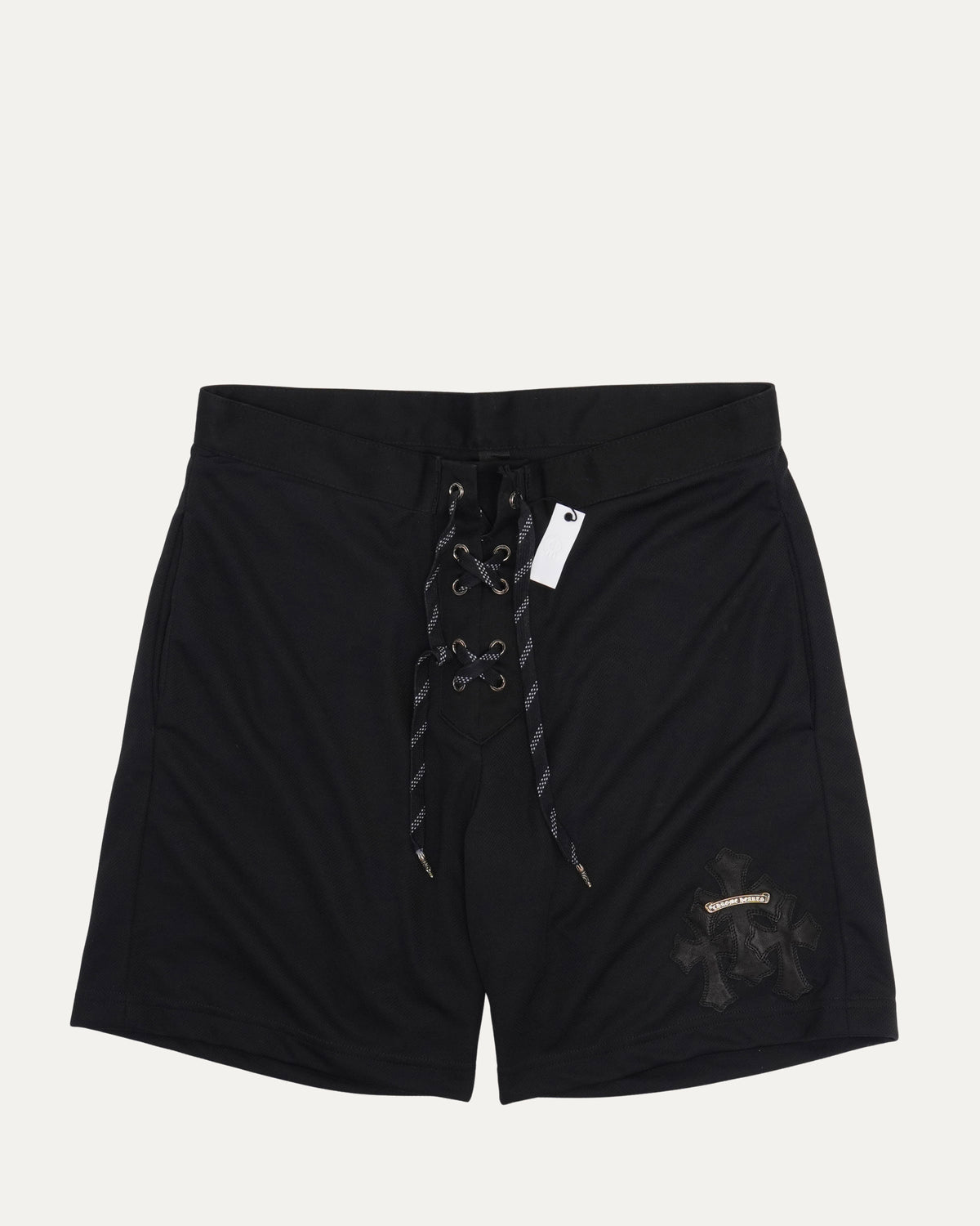 Cemetery Cross Patch Mesh Shorts