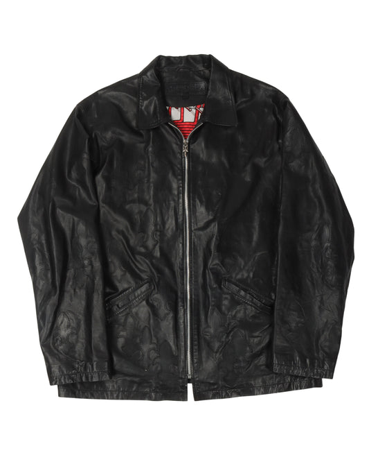 Hermes Lined Leather Fleur Patch Blouson