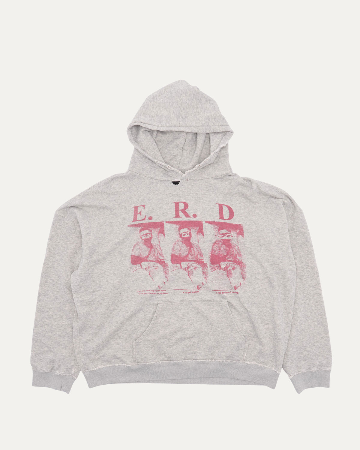 You Are Nothing Distressed Hoodie