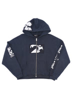 Patch Work Zip Up Hoodie