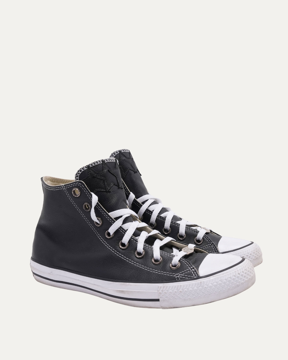 Star Patch Leather Converse Chuck Taylor Sneakers