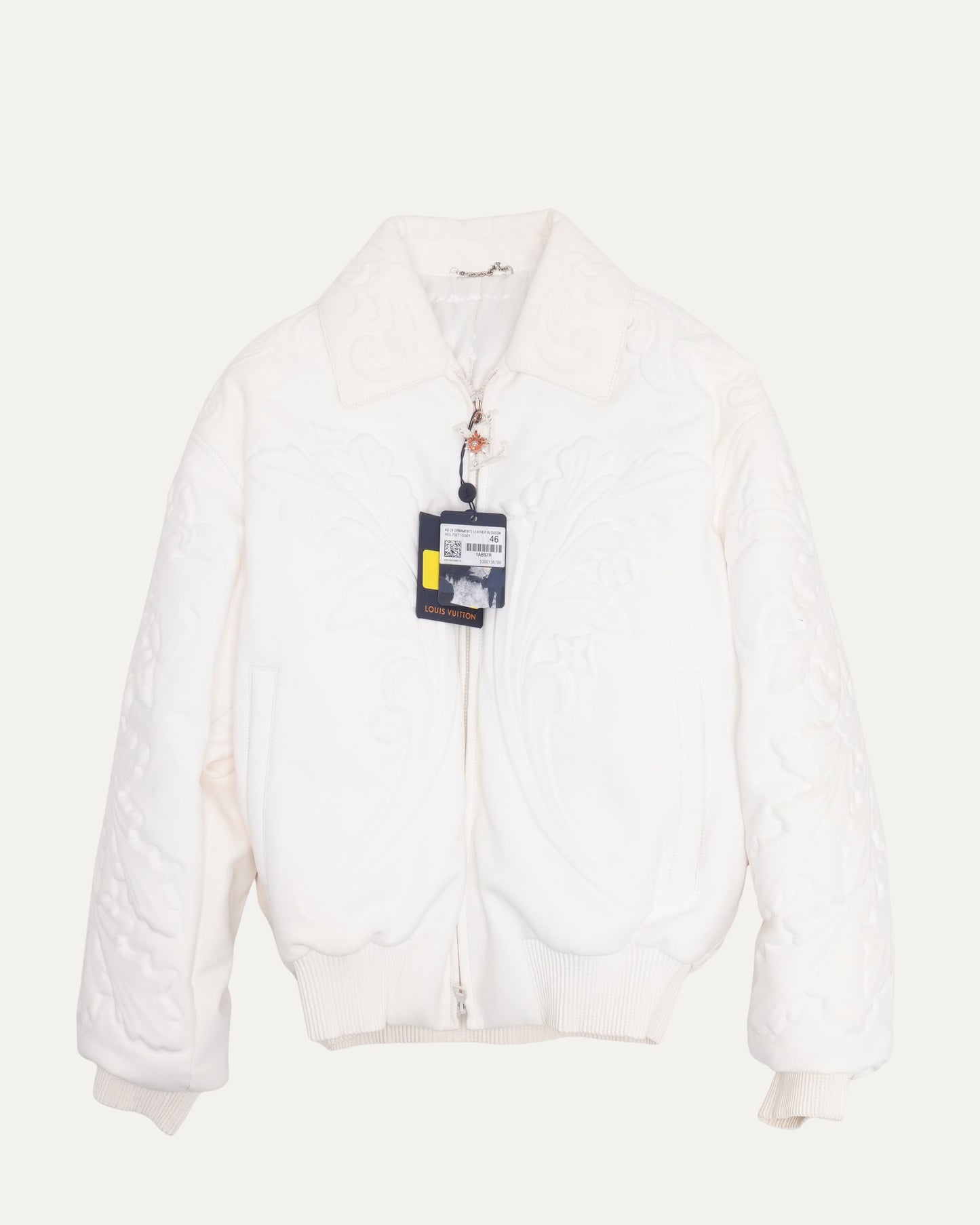 LV Ornaments Leather Blouson Jacket