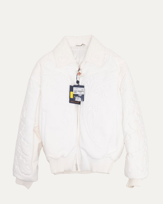 LV Ornaments Leather Blouson Jacket