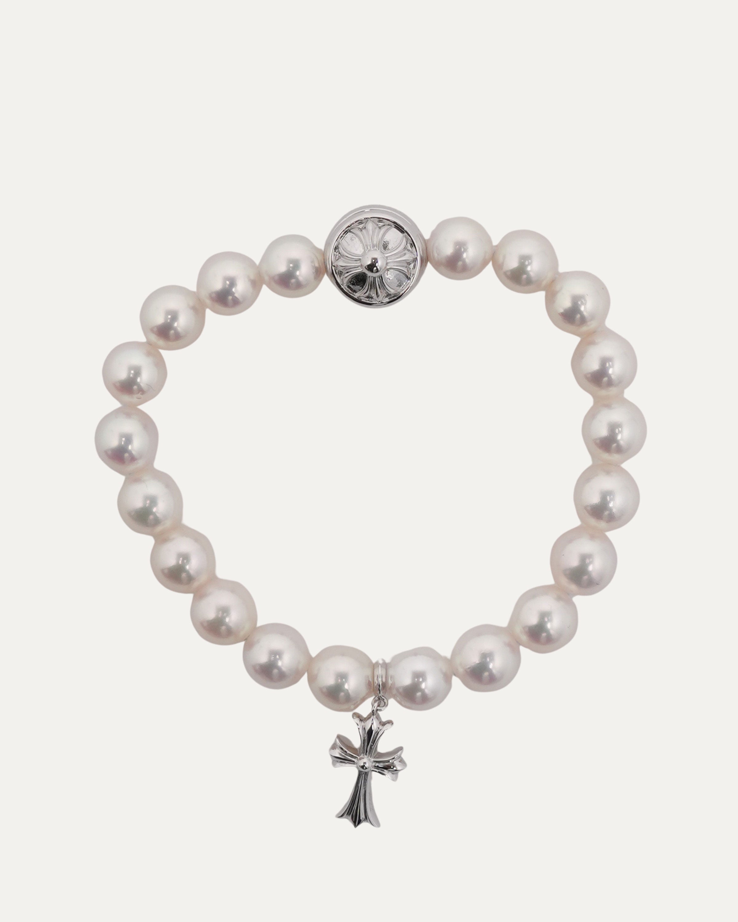 Chrome Hearts Mikimoto South Sea Pearl with White Gold Bracelet