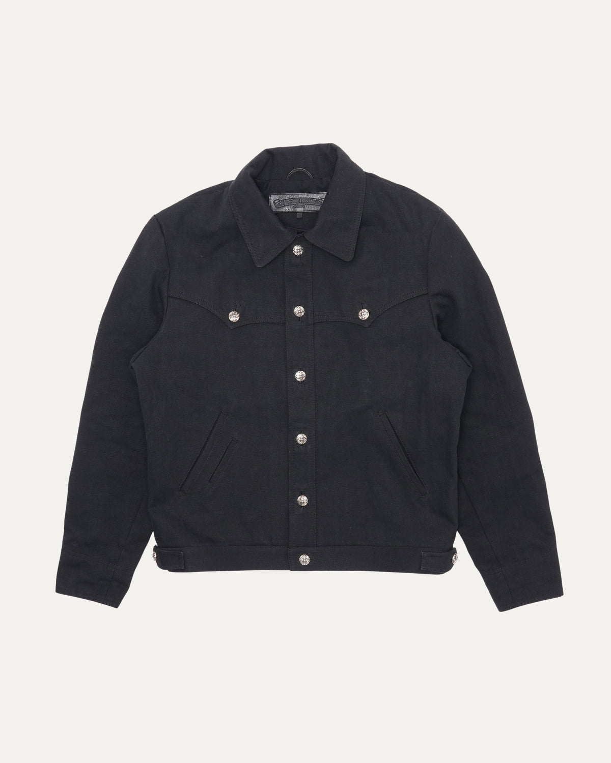 Floral Cross Patch Trucker Jacket