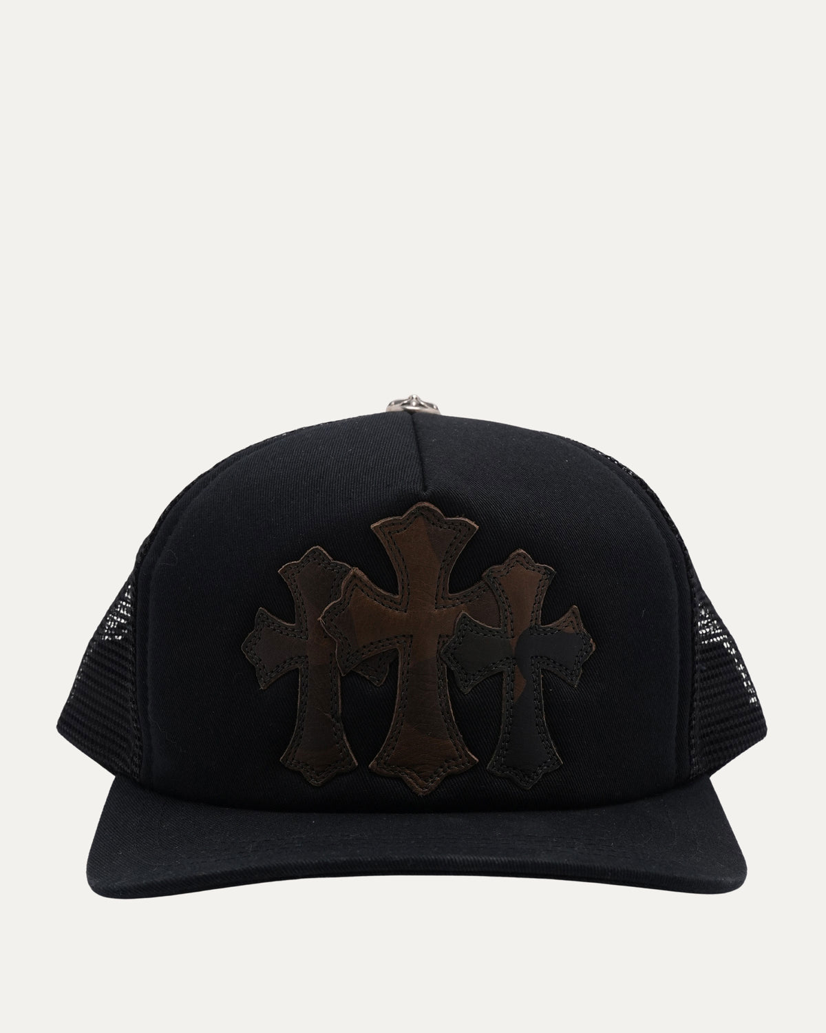 Camouflage Cemetery Cross Patch Trucker Hat