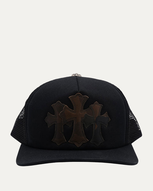 Camouflage Cemetery Cross Patch Trucker Hat