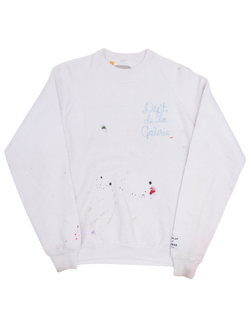 Embroidered Paint Splatter Hoodie