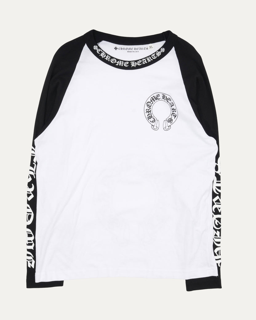 Horseshoe Neck Logo Raglan T-Shirt