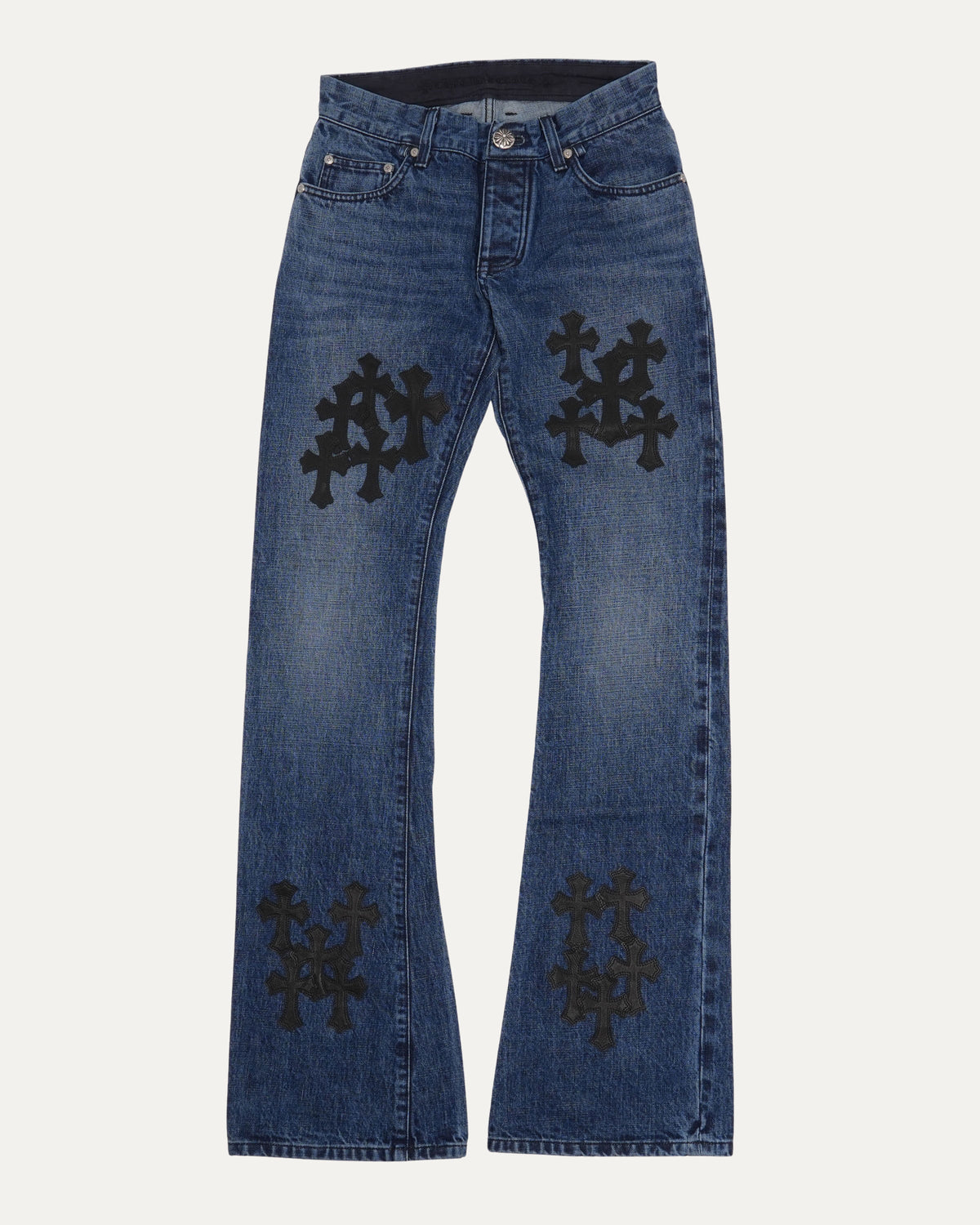Turbo Diesel Cross Patch Flare Jeans