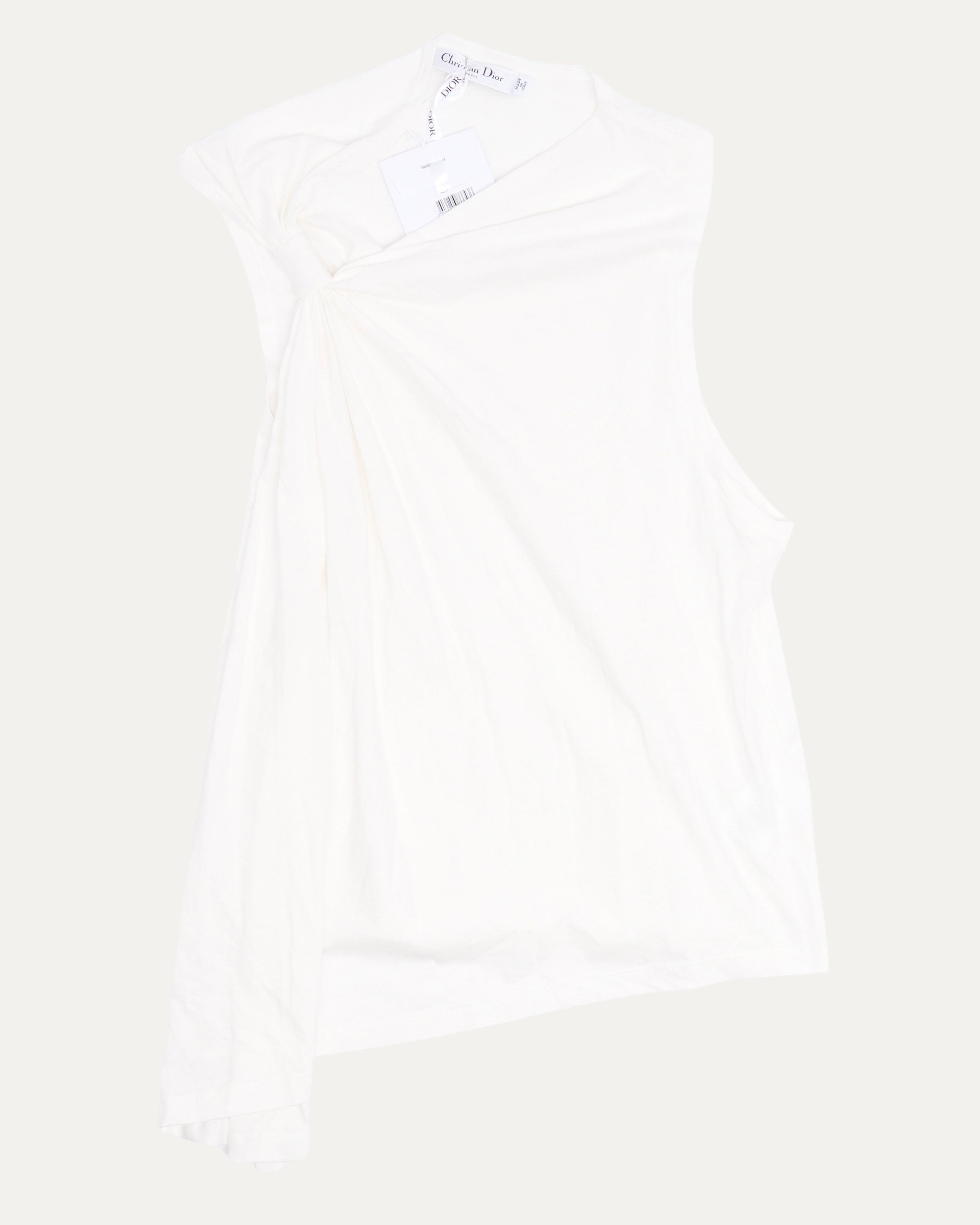 Tied Shoulder Sleeveless T-Shirt