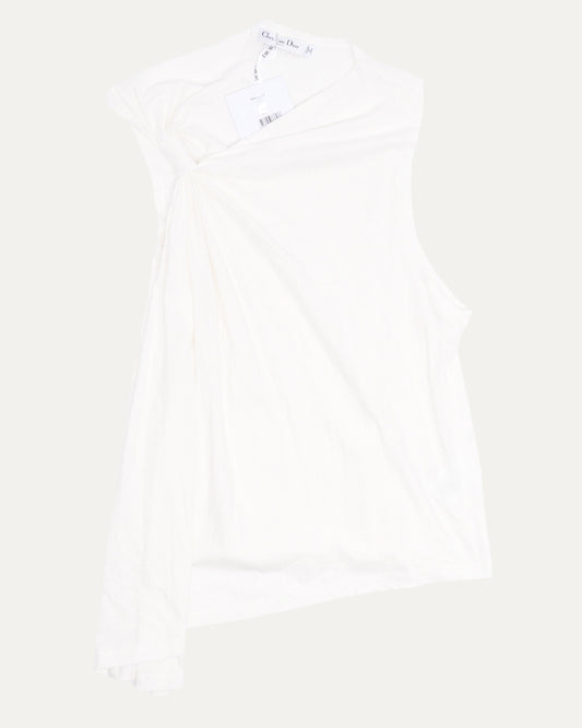 Tied Shoulder Sleeveless T-Shirt