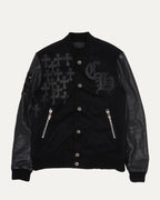 Cross Patch Cashmere Varsity Jacket