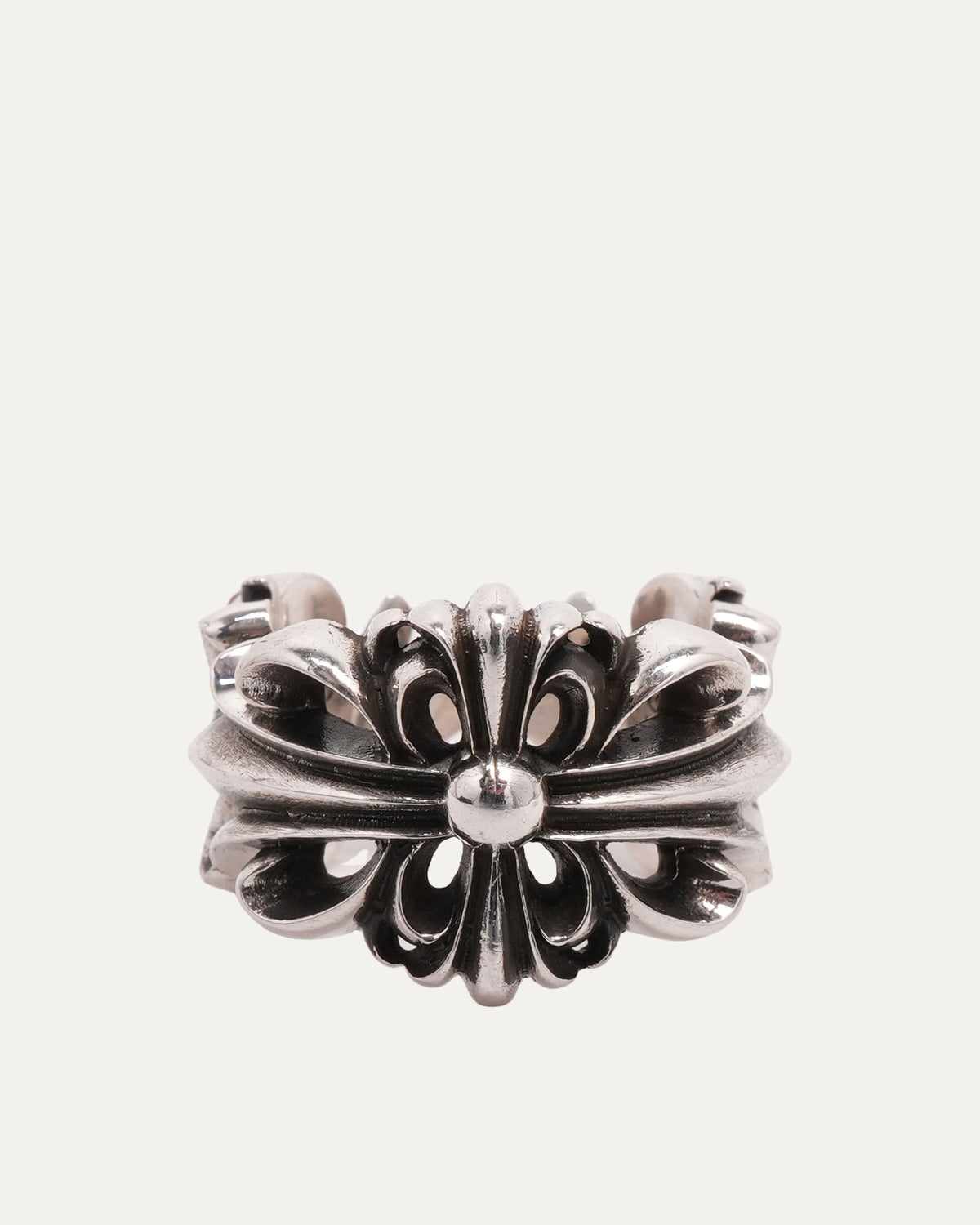 Double Floral Cross Ring