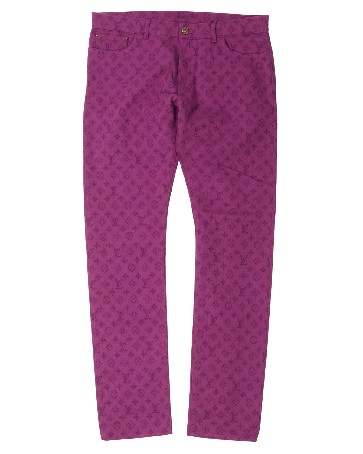 Monogram Slim Fit Jeans