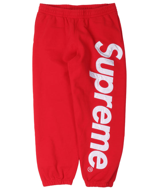 Satin Appliqué Sweatpants