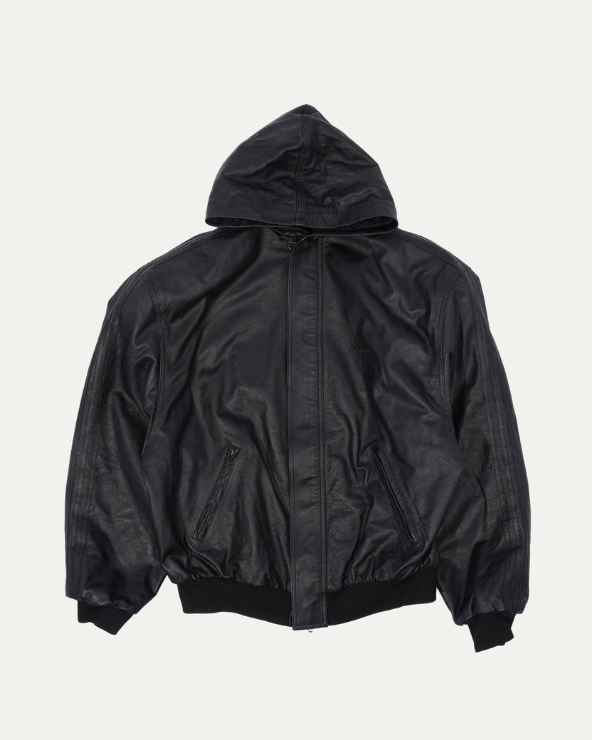 Adidas Leather Hooded Jacket