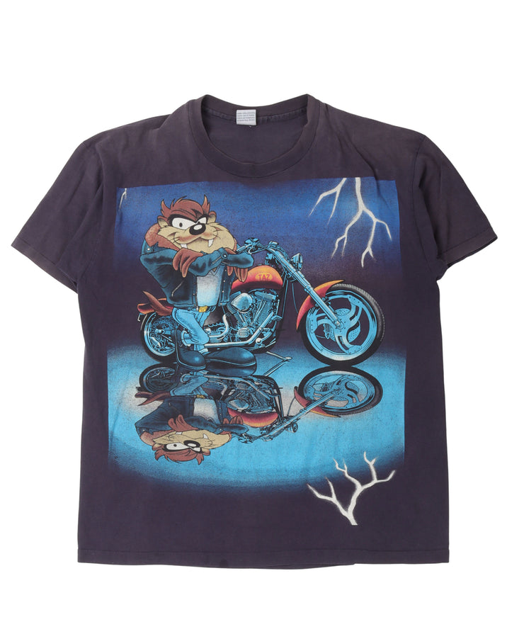 Loony Tunes Taz Motorcycle T-Shirt