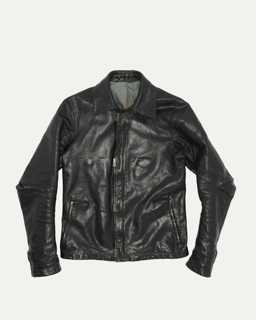 Object Dyed Lined Scarstitched Leather LM/2498 Jacket