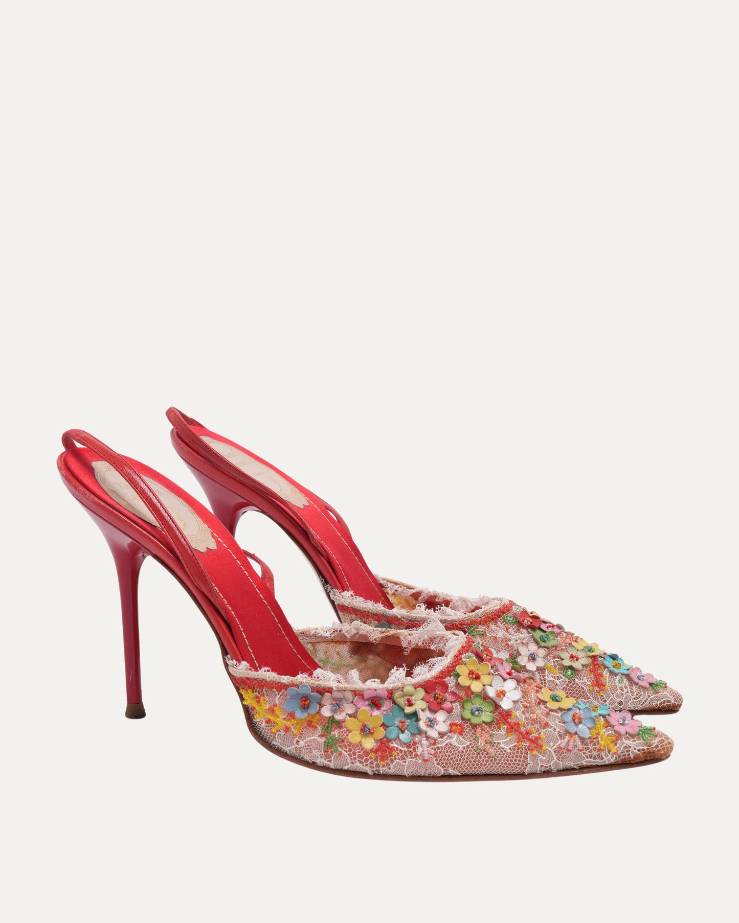 Vintage Floral Heels