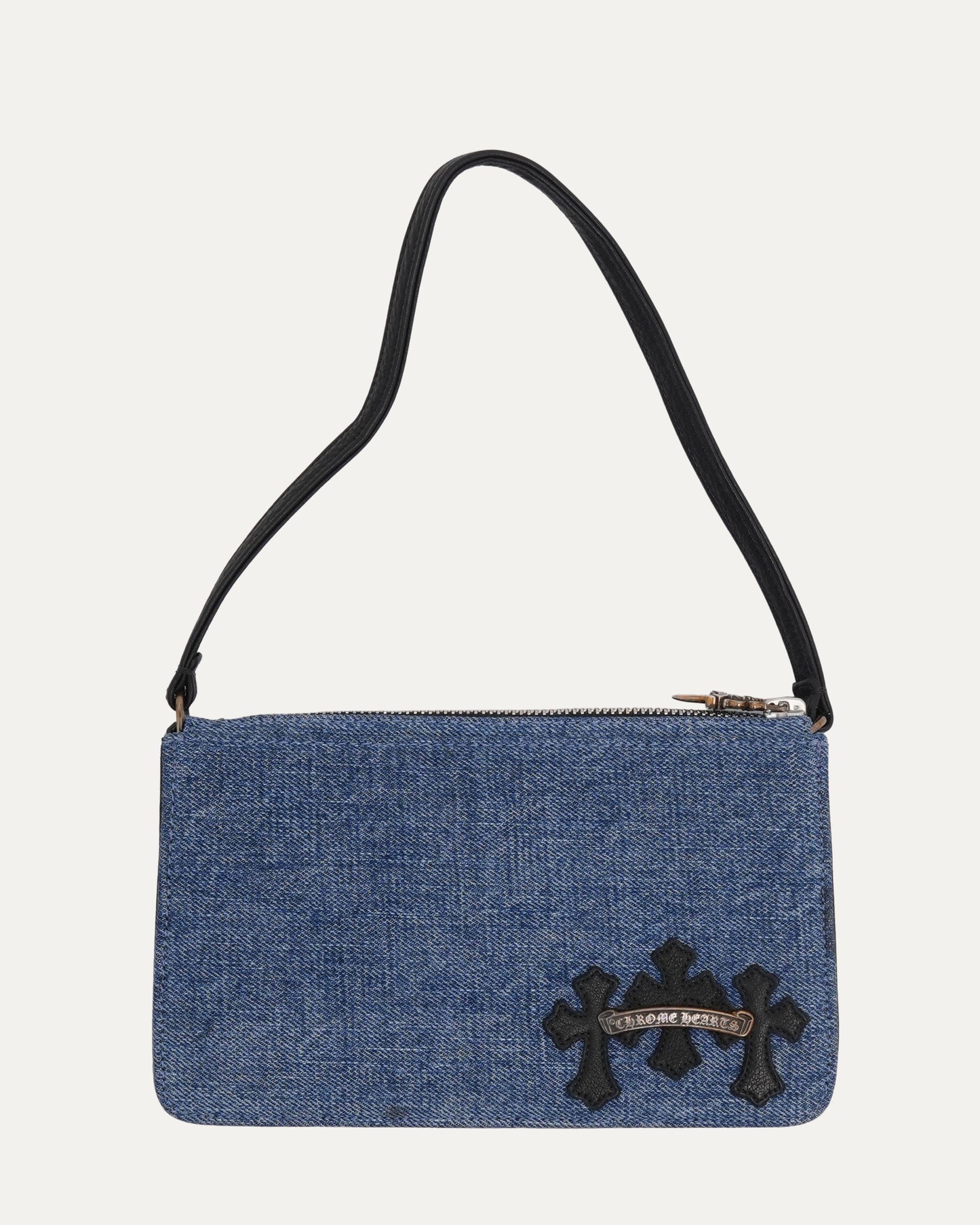 Cemetery Cross Patch Denim Night Bag