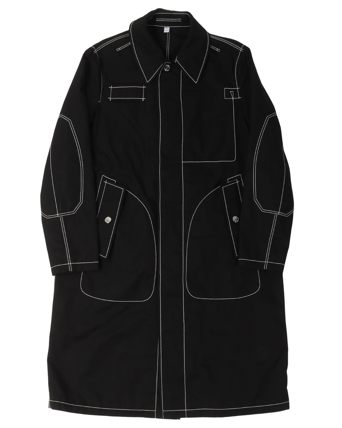 Contrast Stitch Trench Coat