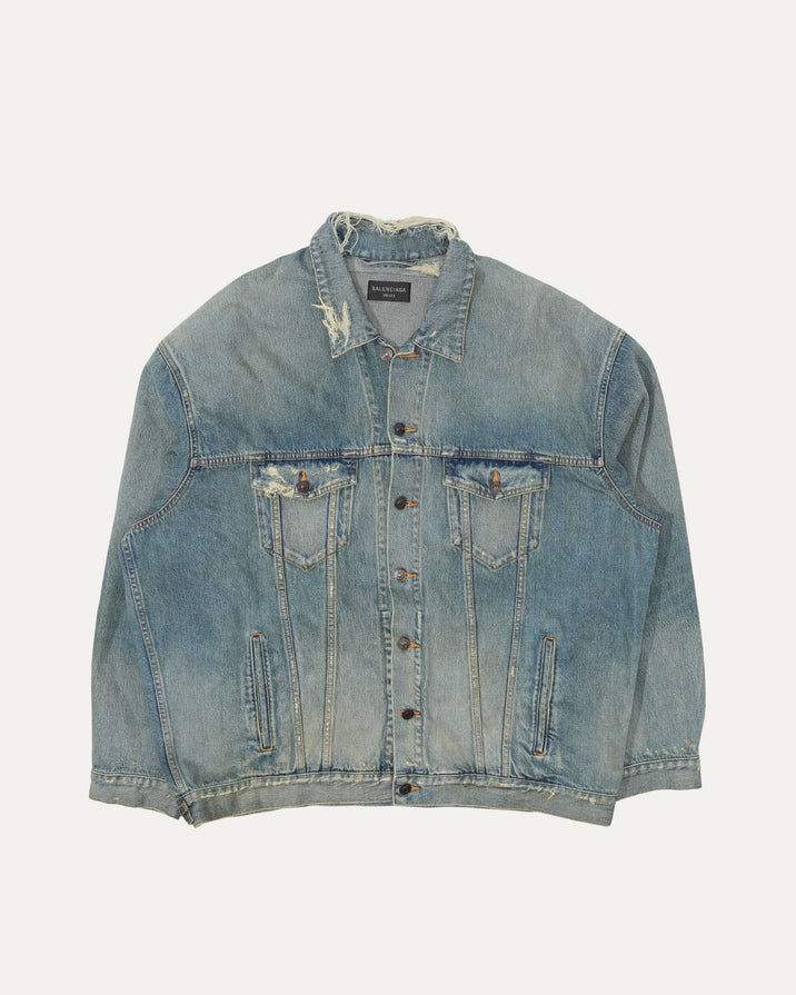 Distressed Denim Trucker Jacket