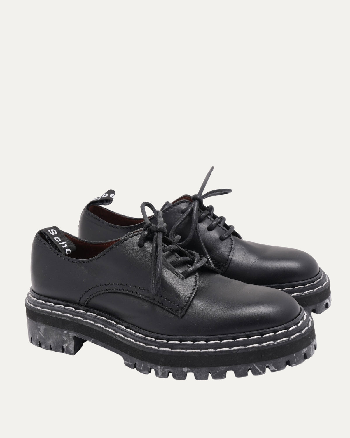 Contrast Stitch Lug Sole Oxfords