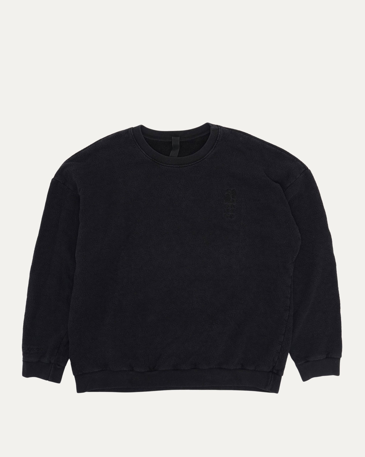 Jacquard Monogram Vertical Logo Crewneck Sweatshirt