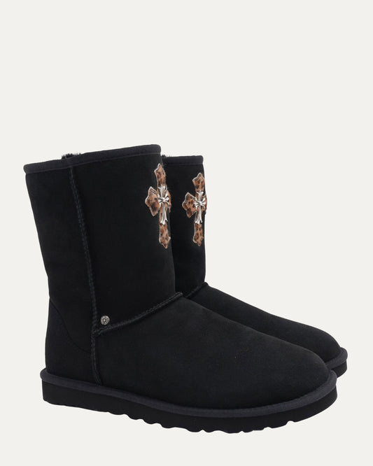 Cross Patch Embellished Ugg Boots