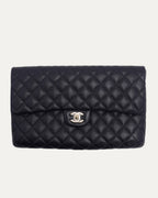 Long Quilted Flap Wallet