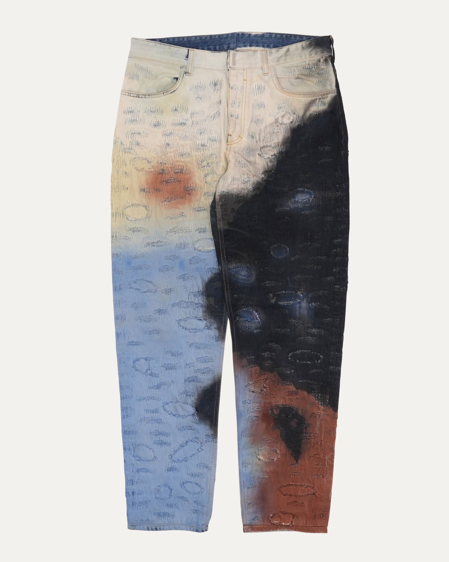 Gradient Repaired Jeans