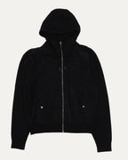 Zip Up Suede Hoodie