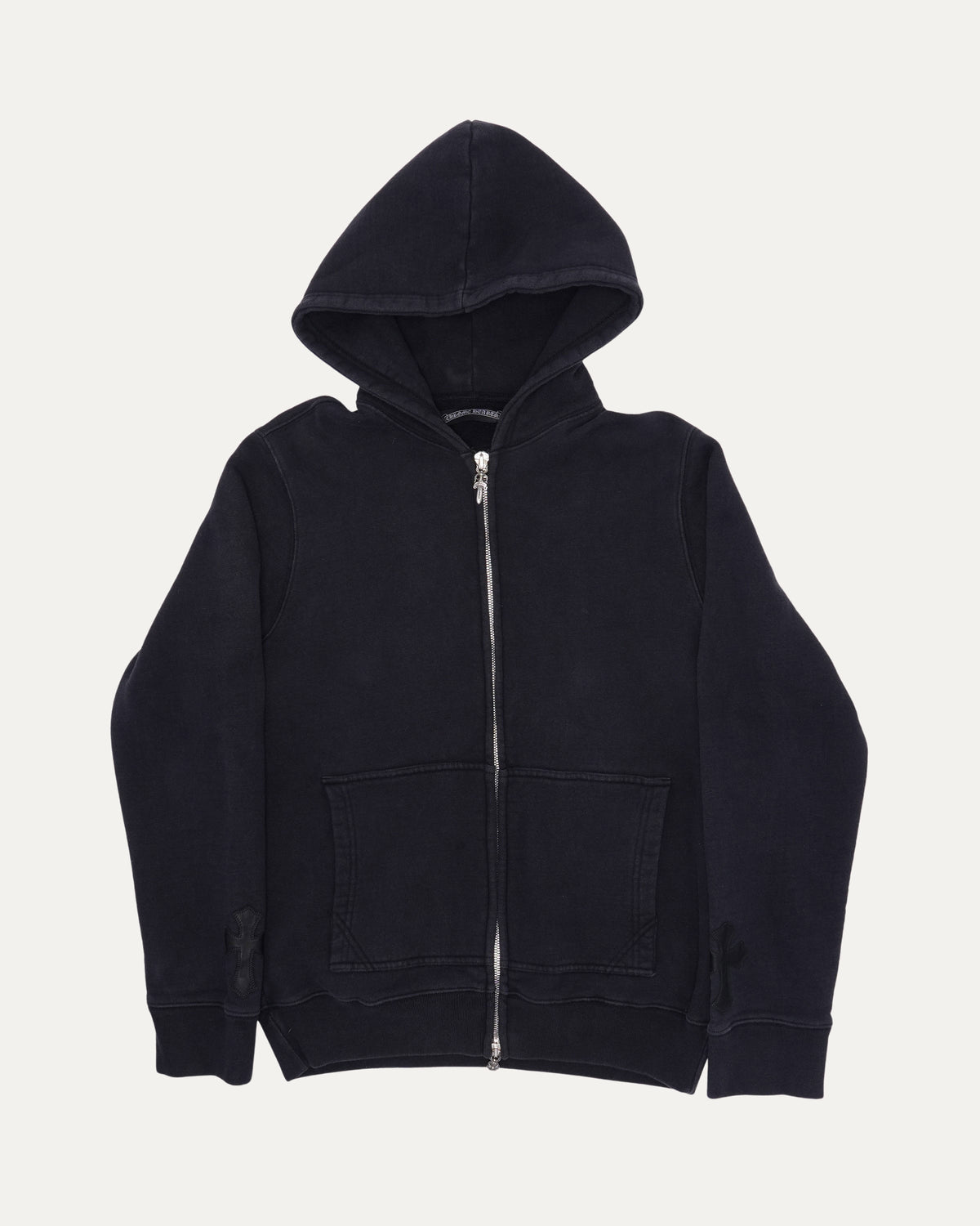 Cross Patch Zip Up Hoodie