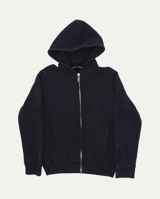 Cross Patch Zip Up Hoodie