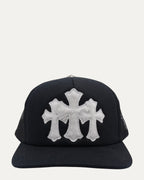 Pony Hair Cemetery Cross Patch Trucker Hat