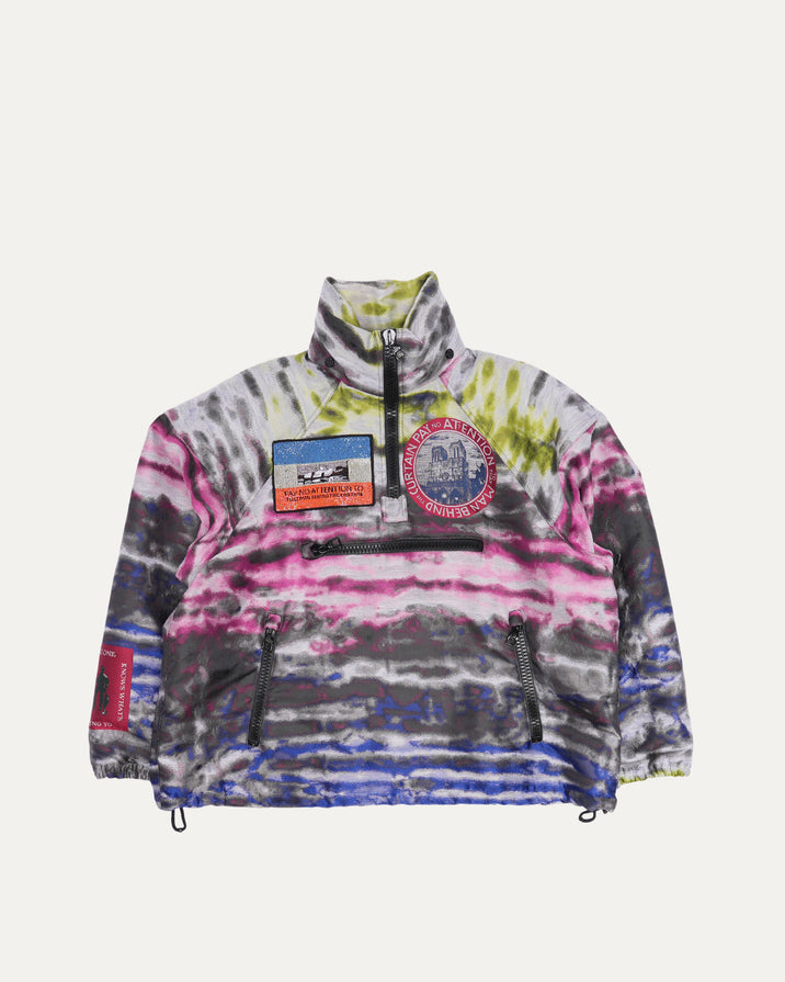 SS19 Abstract Print Patchwork Windbreaker Jacket