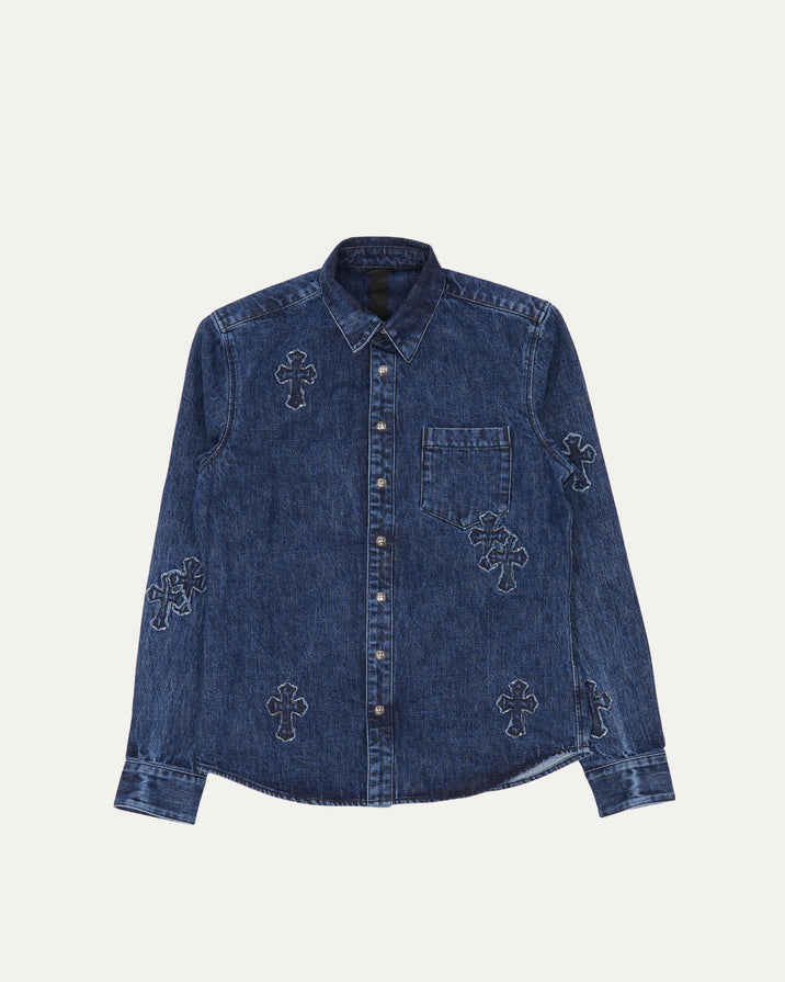 Denim Cross Patch Shirt