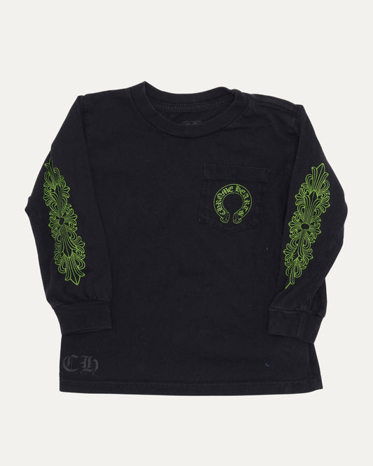 Children's Horseshoe Logo Long Sleeve Pocket T-Shirt