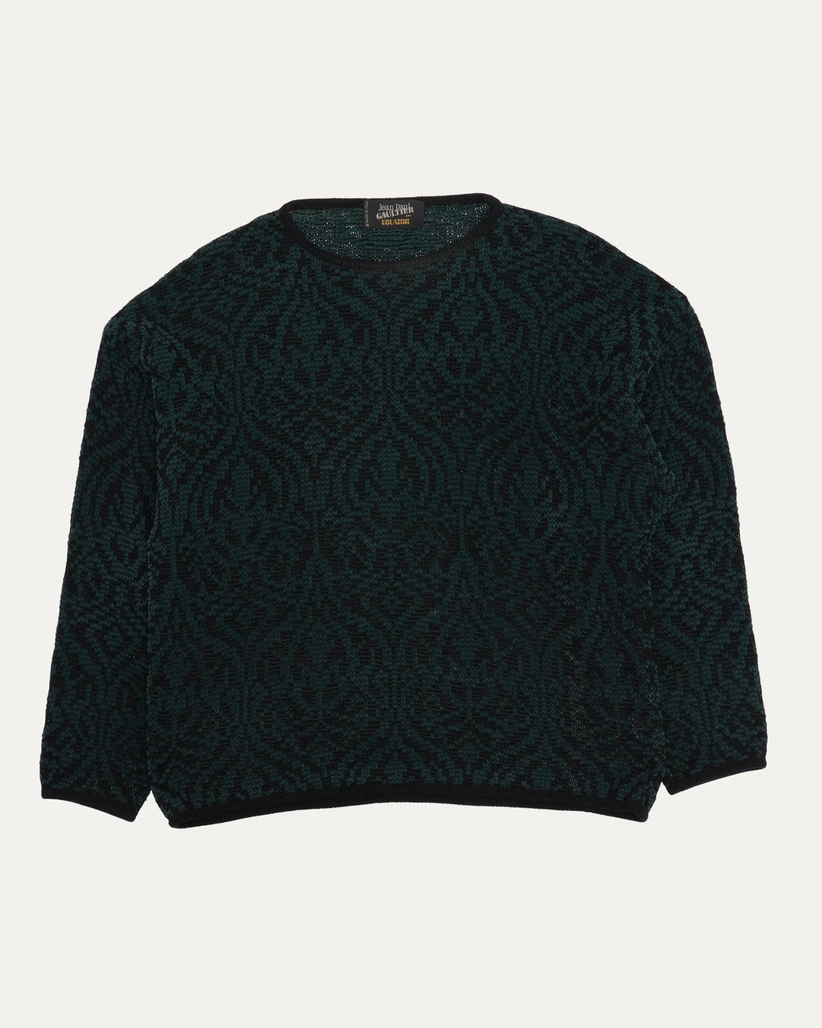 Pour Equator Patterned Knit Sweater