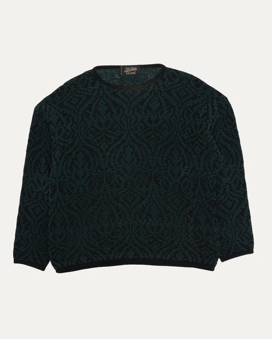 Pour Equator Patterned Knit Sweater