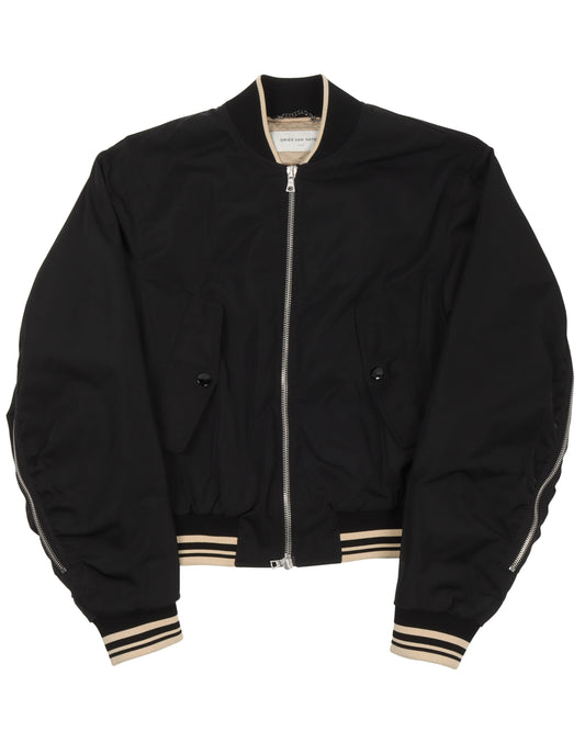 Back Zip Bomber Jacket