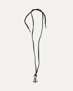 Fleur Pendant on Braided Leather Necklace
