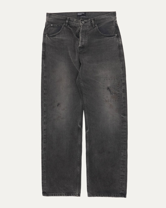 Straight Leg Distressed Jeans