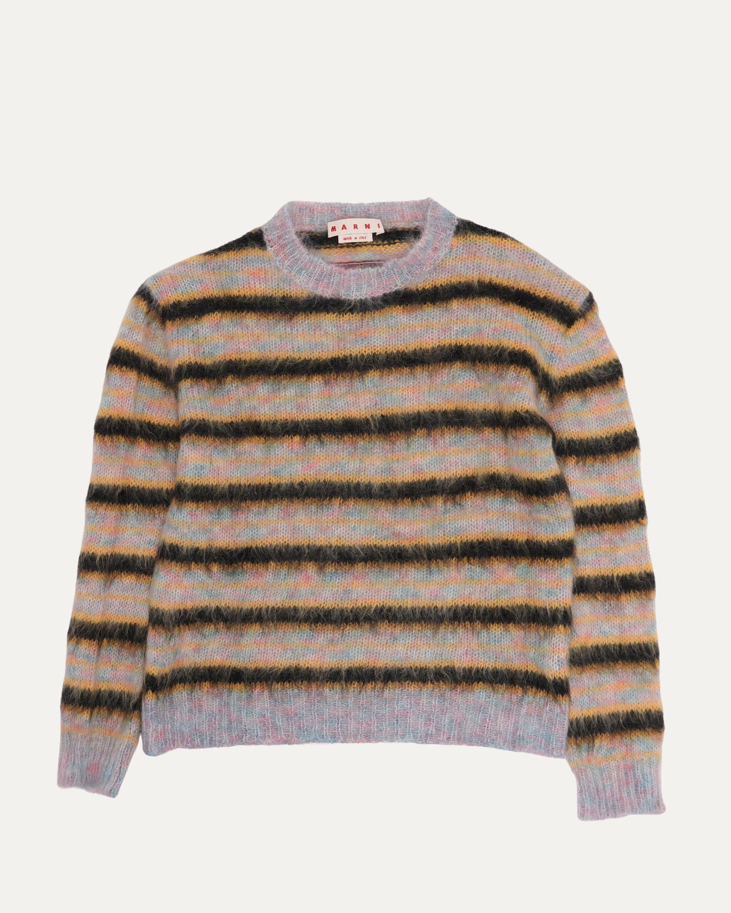 Striped Fuzzy Wuzzy Mohair Sweater