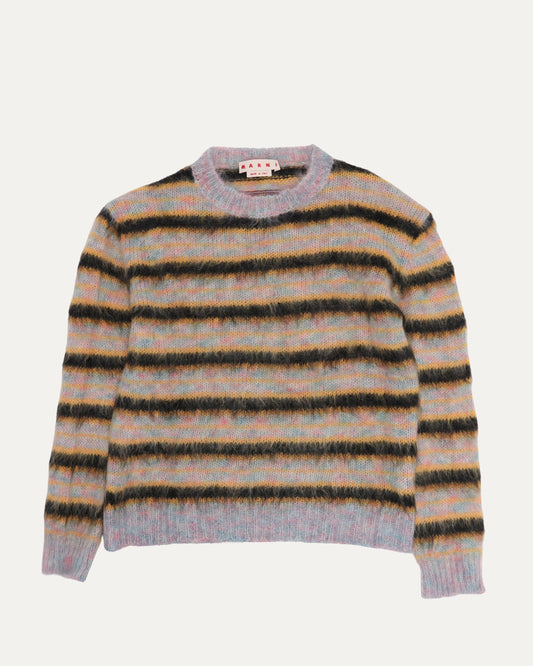 Striped Fuzzy Wuzzy Mohair Sweater