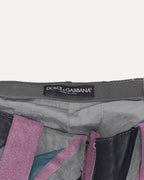 SS 2002 Suede And Leather Patchwork Pants